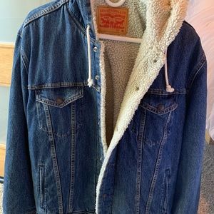 Levi’s fuzzy jean jacket